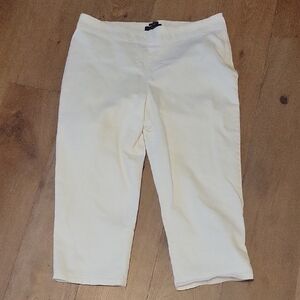 Talbots White Heritage Cropped Jeans. Plussize 16